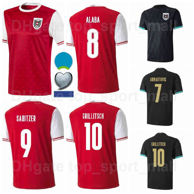 

Europa Cup Austria Soccer Jersey Home 7 ARNAUTOVIC 9 SABITZER 8 ALABA 11 GREGORITSCH 3 DRAGOVIC 14 BAUMGARTLINGER National Team Football Shi, Black;yellow