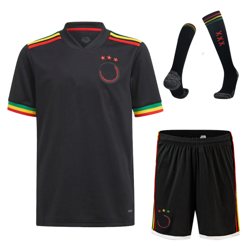 

21 22 ajaxes Bob Marley Soccer Jerseys TADIC BERGHUIS HALLER Third black Kit BLIND NERES CRUYFF KLAASSEN GRAVENBERCH 2022 football shirts men kids sets uniforms 1209, 3rd patch