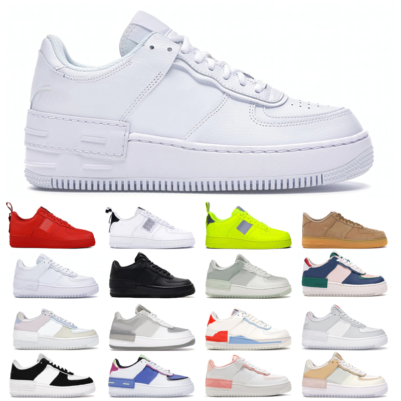 

Casual Shoes AF Forces Shadow White Black UNC Sneakers Womens Pastel Spruce Aura Men Shoe Sports Trainer, White grey