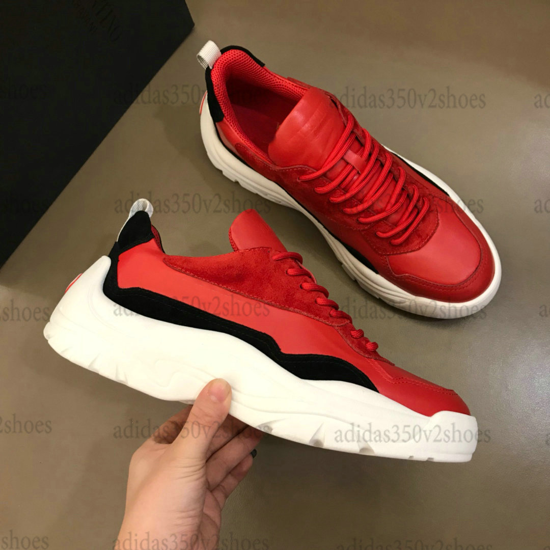 

Gumboy VLTN Logo Print Low Top Sneakers Designer Men Leather Luxurys Shoe With Embossed Panels Ultra Lightweight Rubber Sole