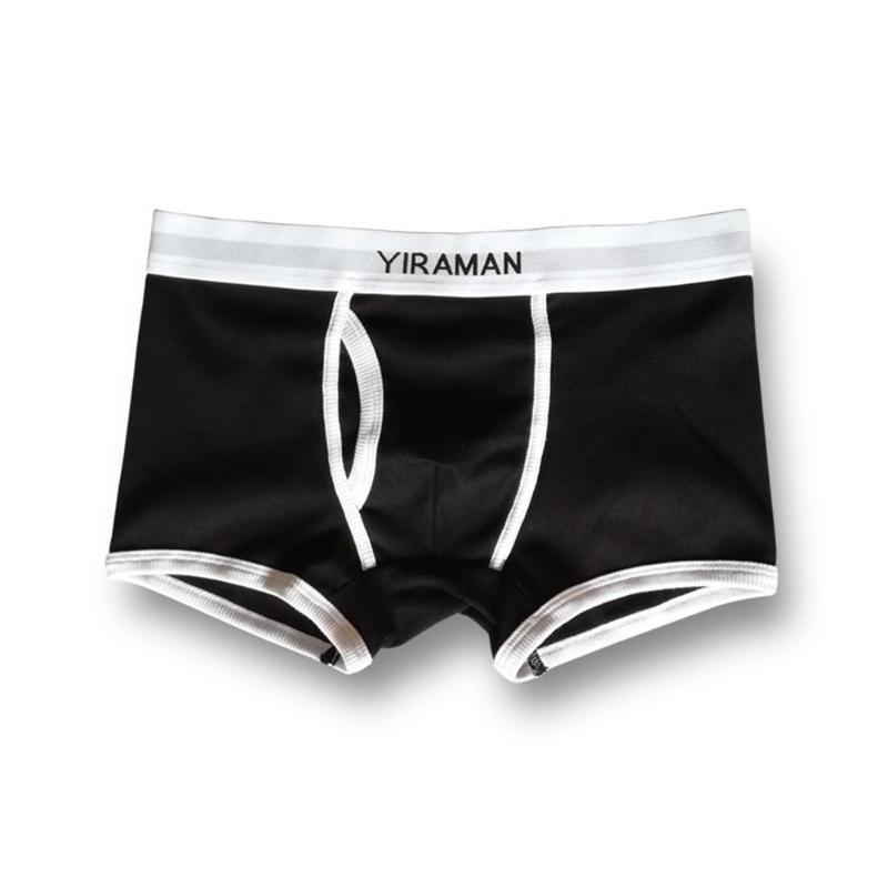 

Underpants Boxer Briefs Men U-Convex Pocket Panties Male Comfortable Cotton Man Sexy Underwear Solid Lingerie Short, Black;white