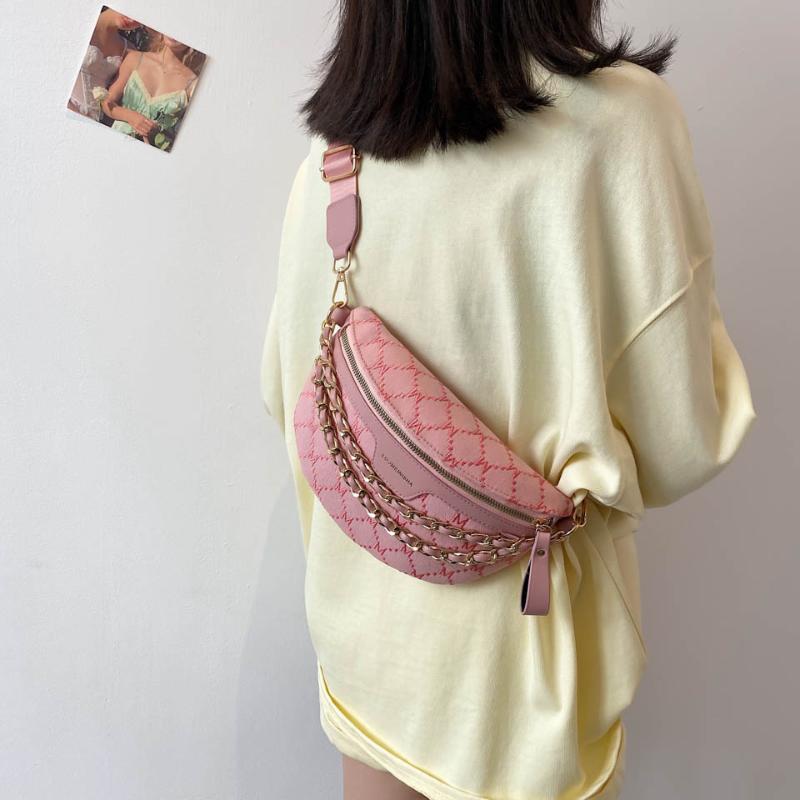 

Waist Bags Women's Pack High Quality Bag Thick Chain Shoulder Crossbody Chest Female Belt Designer Handbag