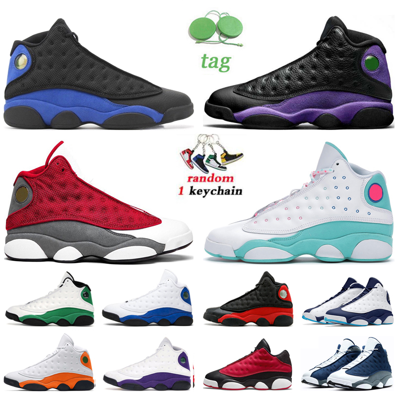 

13 men women Basketball Shoes jumpman 13s Hyper Royal Dark Powder Blue Red Flint Court Purple Aurora Green Trainers Womens Mens Sports Sneakers, #17 grey toe