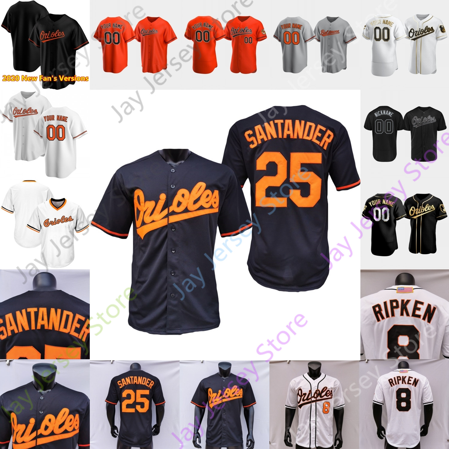 

Cal Ripken Jersey Brooks Robinson Eddie Murray Maikel Franco Trey Mancini Ryan Mountcastle DJ Stewart Chris Davis Matt Harvey Pedro Severino, Women 2021 new fan's versions