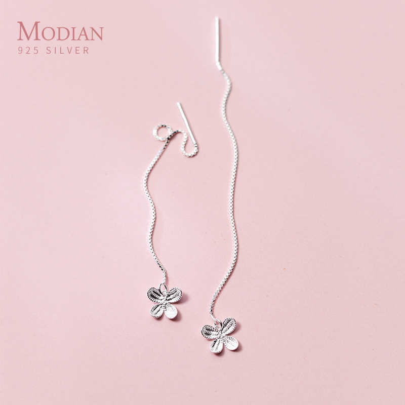 

Long Tassel Charm Flower Dangle Earrings for Women 925 Sterling Silver Jewelry Wedding Engagement Statement 210707