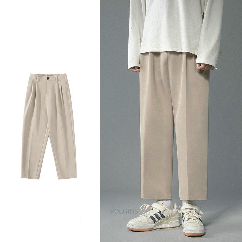 

Men's Pants Wide Legs Straight Woman Casual Oversize Suit Trousers 2022 Summer Fashion Man Solid Color, Black