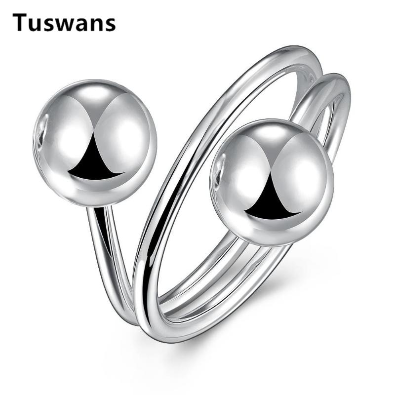 

Wedding Rings Classic Irregular Silver Color For Women Beads Modeling Jewelry Anniversary Delicate Present Anillos Mujer