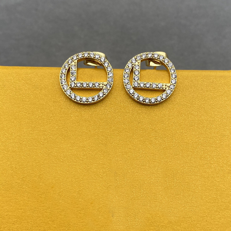 

2022 Gold Hoop Earrings Designers Diamond Stud Earrings F Earring For Lady Women Party Wedding Lovers Gift Jewelry 925 Silver Hoops 22021205