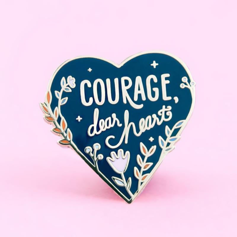 

Pins, Brooches Gorgeous Beautiful Courage Hard Enamel Pin Unique Heart-Shaped Plant Flowers Brooch The Chronicles Of Narnias C.S. Lewiss