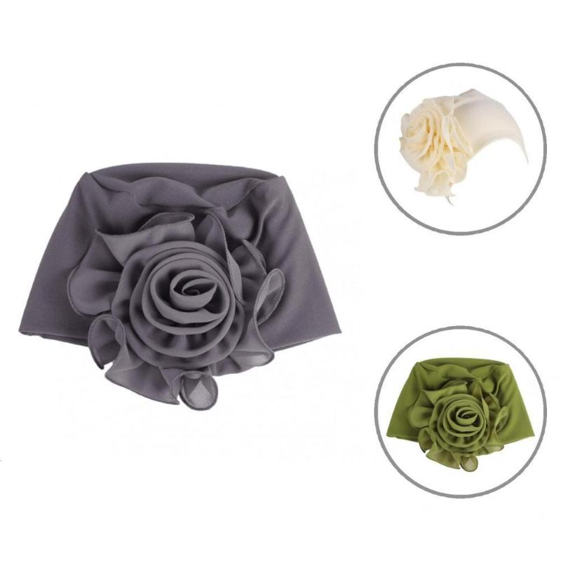 

Berets Women Hat Simple Female Thick Brimless Pure Color Scarf For Party Beanie Turban Cap, Grey
