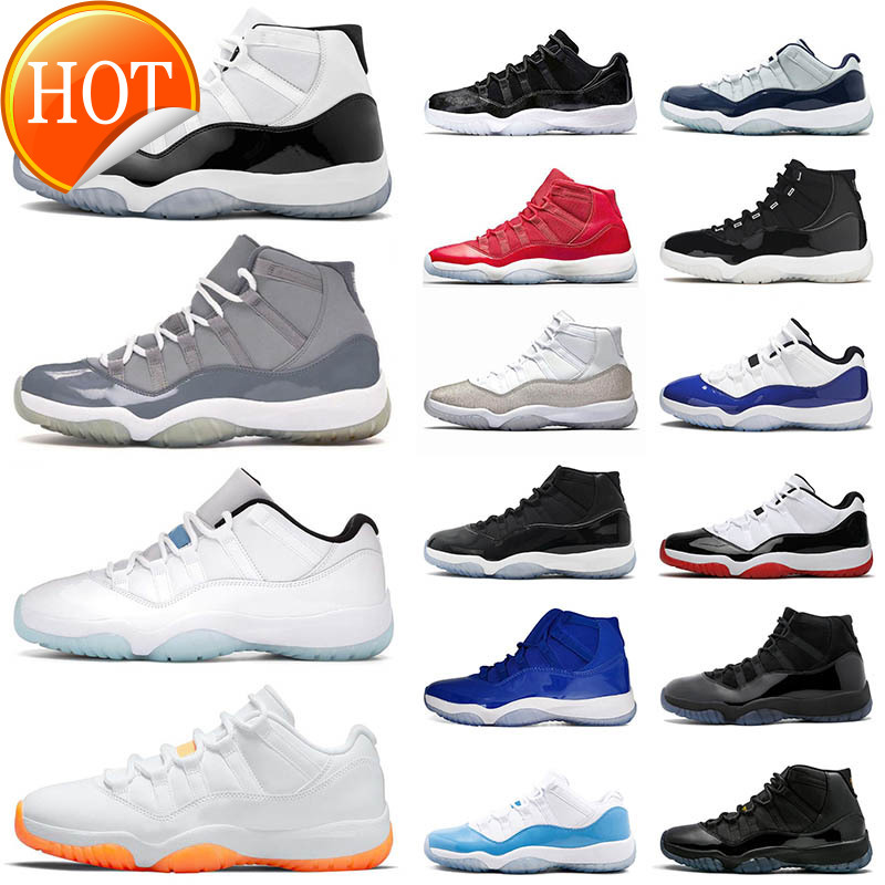 

Jumpman 11 Basketball Shoes 11s XI Sports Sneakers Citrus Low Legend Blue High 25th Concord Bred Space Jam Gamma Men Women Trainers, Box