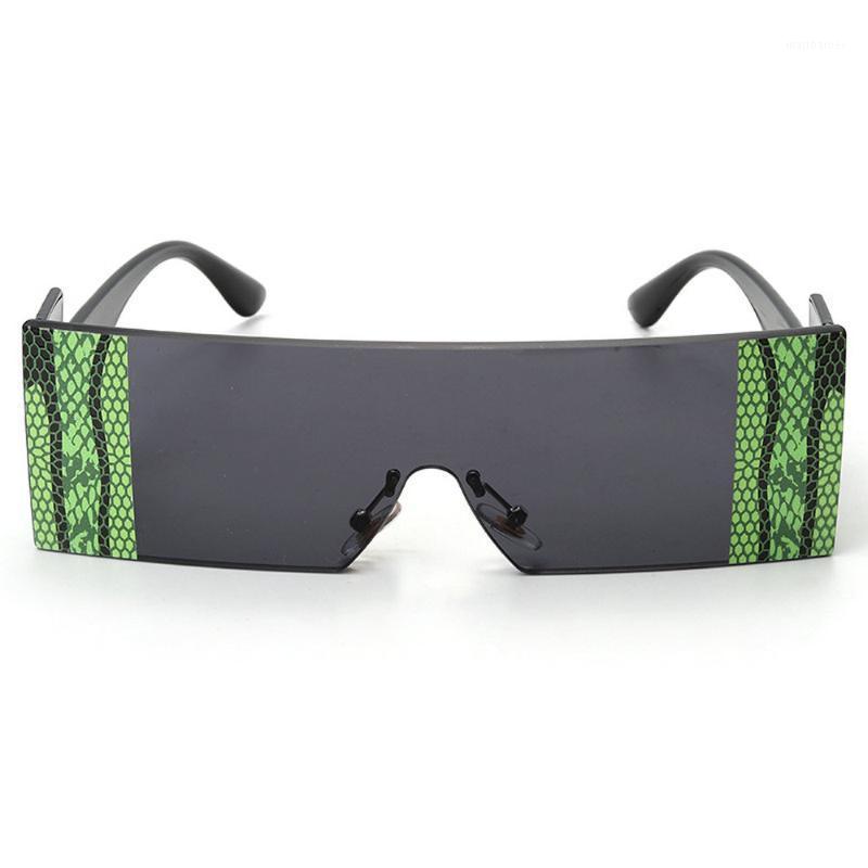 

Sunglasses Fashion Oversized Square Rimless Women Brand Designer Flat Big Sun Glasses Female One Piece Integrated Goggles NX