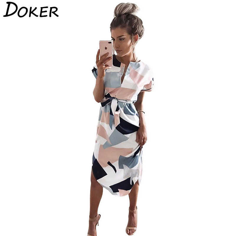 

Summer Print Dresse O-neck Short-sleeved Tunic Beach Ladies Sexy Elegant Bandage Evening Party Vestidos 210604, Color4