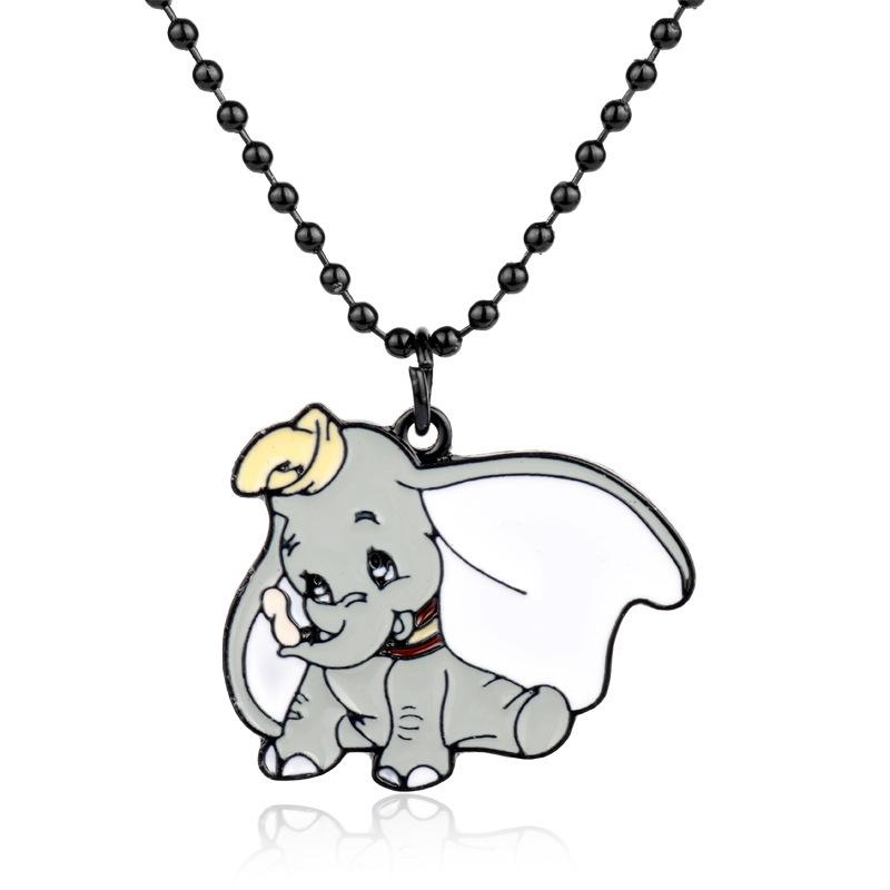 

Chains Cartoon Necklace Women Pendant Woman Necklaces Animals Elephant Jewellery Lady Jewelry European Trendy Zinc Alloy Cute Collier, Silver
