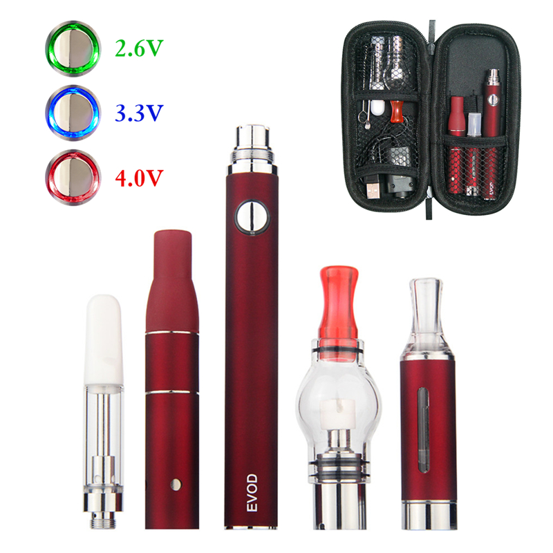 

MOQ 1Pcs EVOD VV Preheat Variable Voltage 4 in 1 Vape Starter Kit Globe Glass Wax Pen Ago Dry Herb Vaporizer CE3 Tank Cartirdge MT3 Eliquid Atomizers, Multi