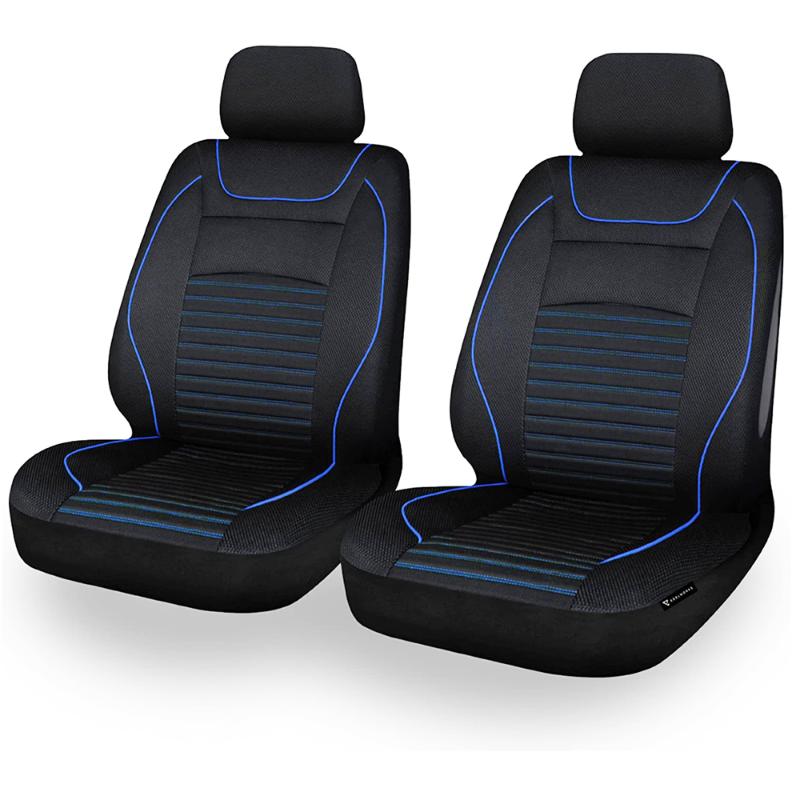 

Car Seat Covers PU Material Cover 2 Pieces Universal Fabric Cushion Double Front