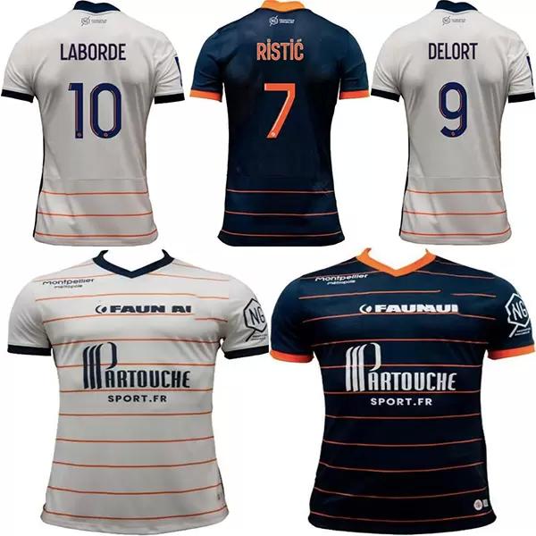 

21/22 Maillots De Football Soccer Jerseys Montpellier For Men Fulbol Shirt DELORT LABORDE SAVANIER MAVIDIDI 2021 2022 WAHI MOLLET SKULETIC I Jersey Hommes Enfants, 21/22 away