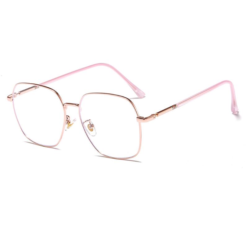 

Fashion Sunglasses Frames Vintage Gold Metal Frame Eyeglasses Mens Womens Sun Glasses Retro Square Optical Lens Eyewear Nerd Clear, Black