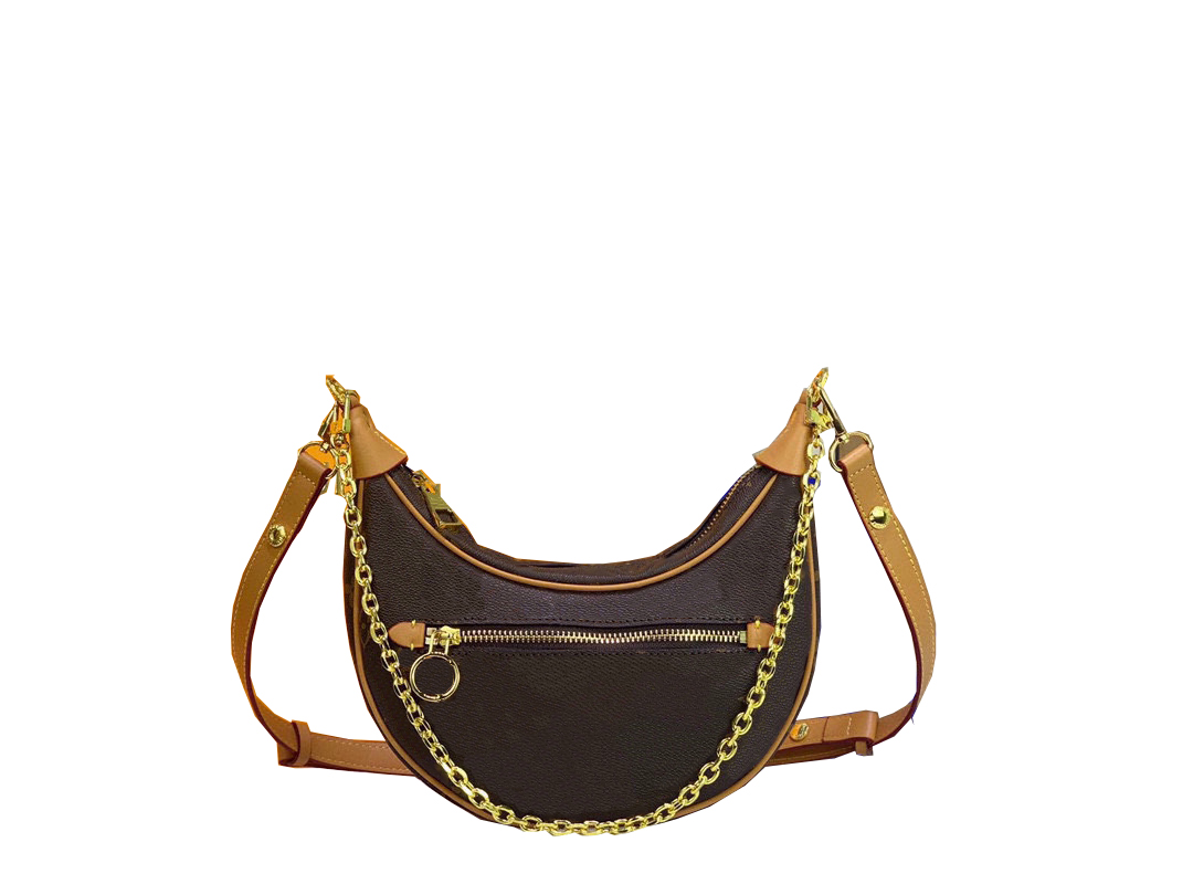 

luxury designer Loop Cross Body Bag Collection Half-Moon Baguette Croissant Bag Monograms Chain designers Womens Handbags, Pink cowboy