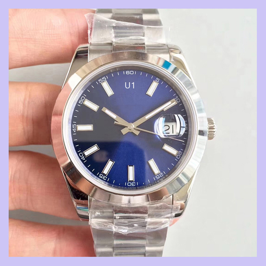 

Brand Roles Watches Datejust 41MM 2813 Automatic Movement Polished Stainless Steel 126300 Blue Sapphire Dial Oyster Bracelet V3 Watch Mens Watch, 10