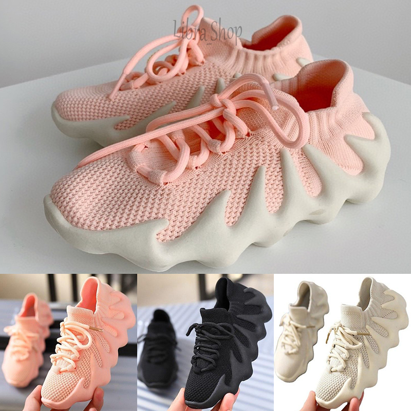 

2021 Children Fashion Designer Shoes Boys Girls Cloud White 450 Sneakers Toddler Little Big Kid Brand Trainers Dark Slate knit sport shoe, Color 5