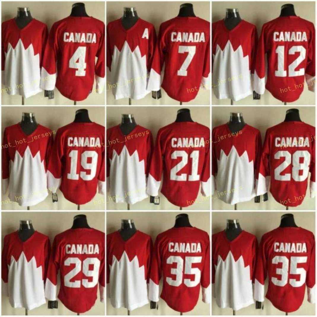 

Vintage 1972 Team Canada Ice Hockey 7 PHIL ESPOSITO Jersey 19 PAUL HENDERSON 28 BOBBY CLARKE 35 TONY ESPOSITO BOBBY ORR YVAN COURNOYER, Black;red