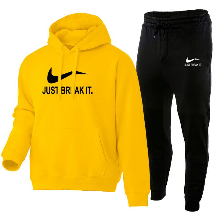 

2021 Men'S Sportswear Sets letter Printing Casual Tracksuit Male Autumn Suits 2 Piece Sweatshirt+Pants Sports Suit Husband Clothing, Gray