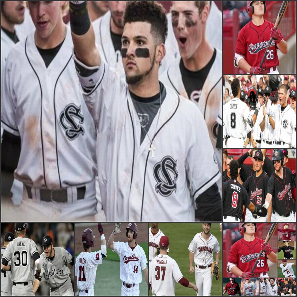 

Custom South Carolina Baseball stitched Jersey Personalized Cam Tringali TJ Hopkins Jacob Olson Reid Morgan mens women youth any name number, Black