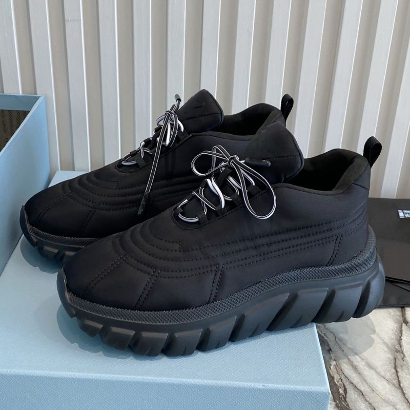 

Designer Casual Shoes new Rush Gabardine Re-Nylon luxury Lace up Sneakers Rubber Low Top Platform Shoe, Box