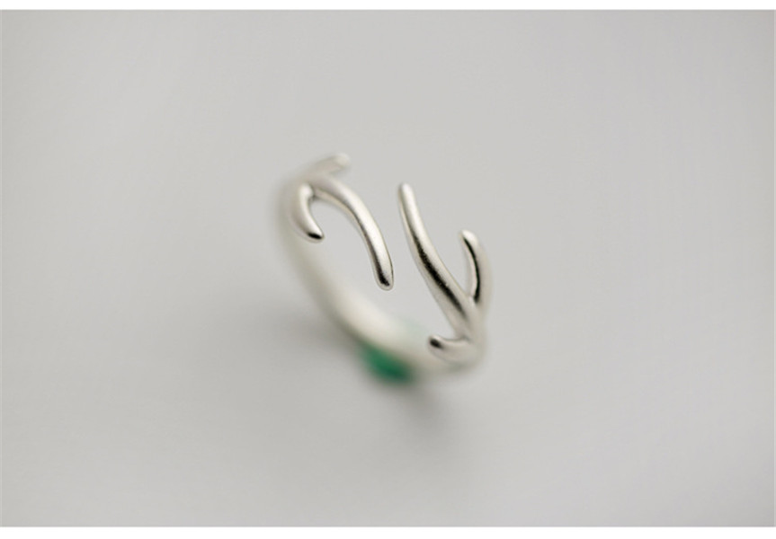 30pcs Opening Double Deer Antler Ring Cute Adjustable Antler Stag Animal Reindeer Tree Branch Shaped Rings for Women Ladies Party Birthday Alloy-image-744788423