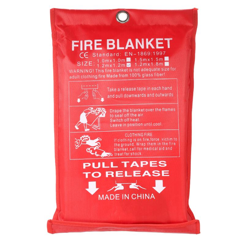 

1M Sealed Fire Blanket Home Safety Fighting Extinguishers Tent Boat Emergency Survival Shelter Cover Fingerprint Access Control