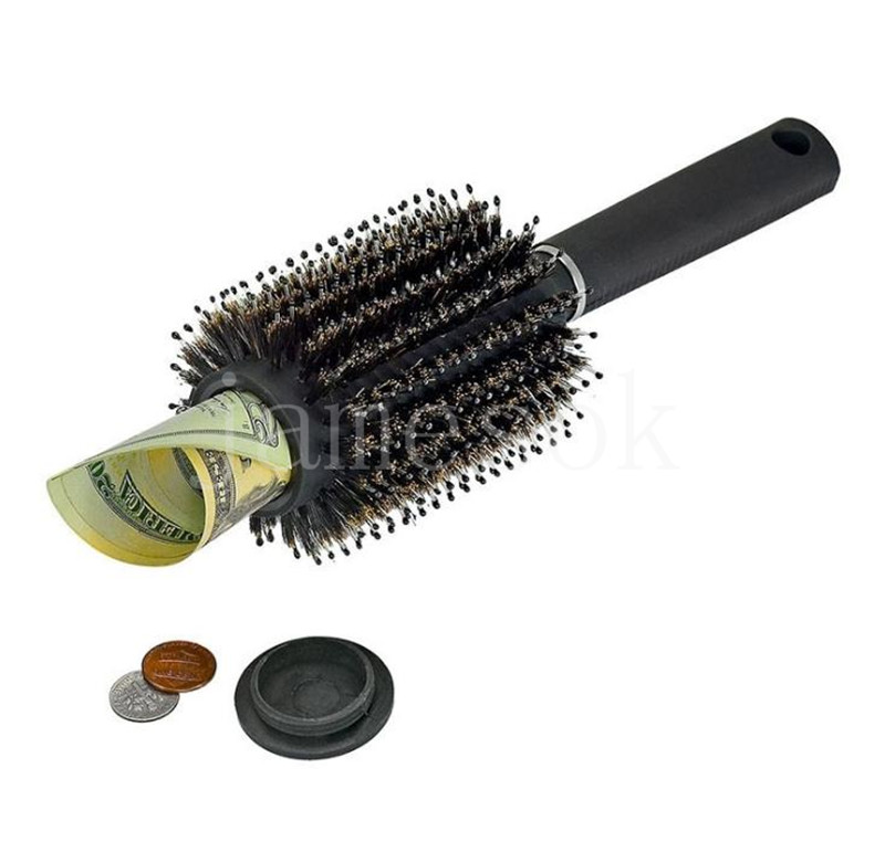 

Storage Boxes Secret Hair Brush Black Stash Safe Diversion Secrets Security Hairbrush Hidden Valuables Hollow Container Roller comb DD126