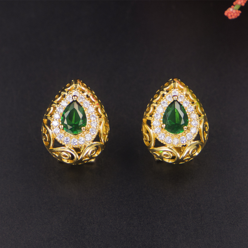 

2021 bracelet Jewelry Sets wedding banquet Crystal droplet designer Anniversary earrings Shunxin2014888 gold necklace Screw Simplefashion, Black