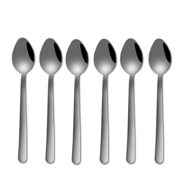 

Spoons 6 PC Home Thick Stainless Steel Grapefruit Spoon Ice Cream Dessert Serrated Edge Fruit Coffee Stirring Tea