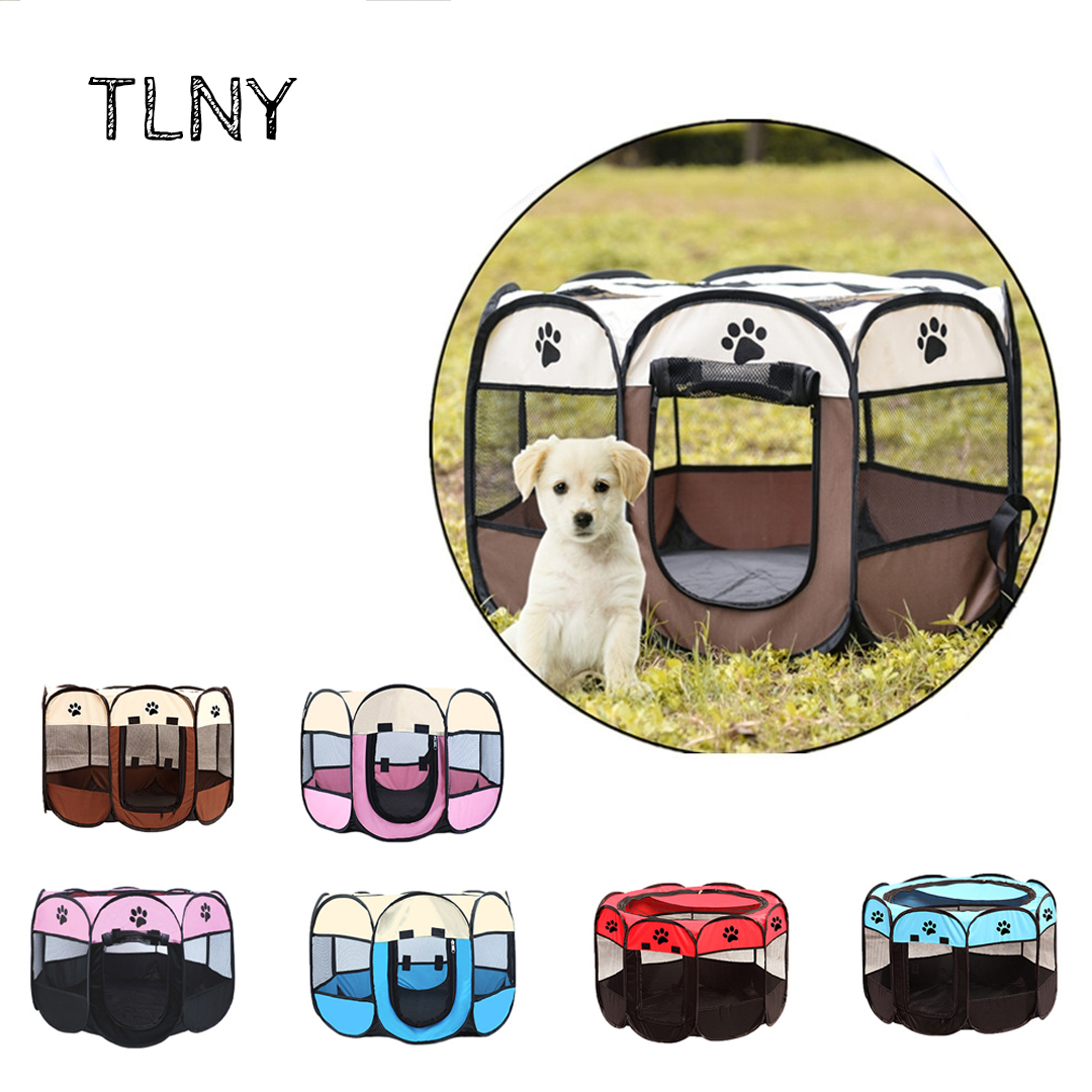 

TNY Outdoor Big Dogs House Portabe Foding Pet Tent Dog House Cage for Cat Puppy Kenne Cat Kenne Rabbit Paypen Dog Tent, Black red