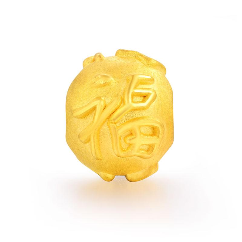 

Charm Bracelets Pure 24K Yellow Gold Bracelet Women Fu Ball Weave String 0.62g