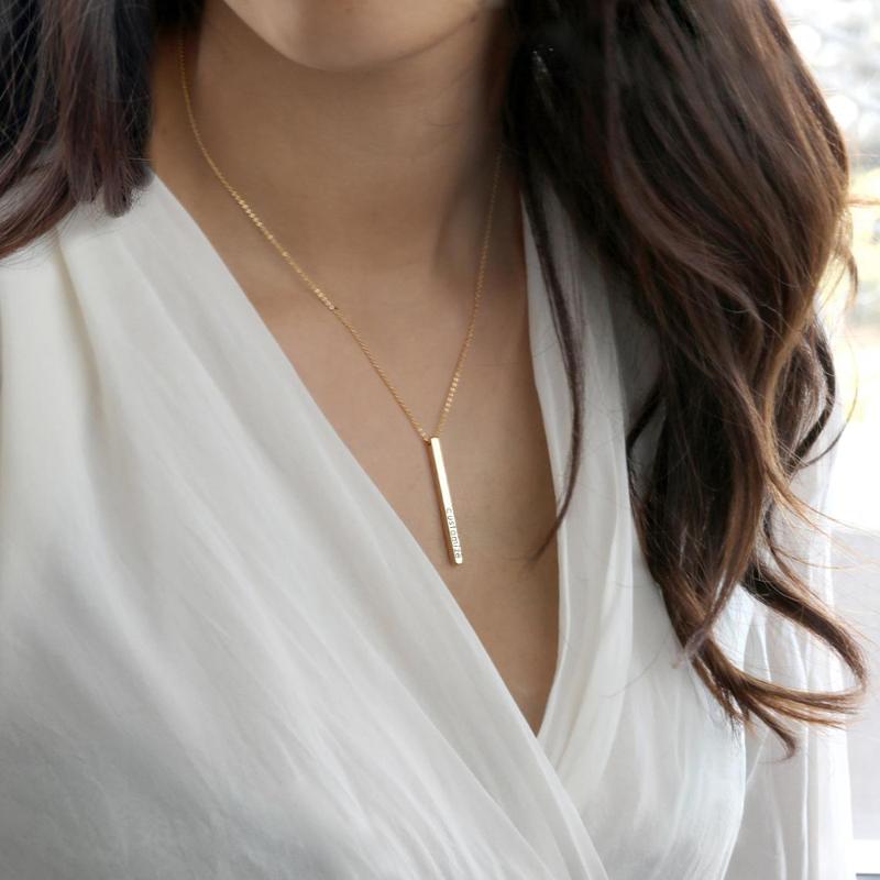 

Fashion Square Design Necklace For Women 2021 Stainless Steel Pendant Jewelry Wholesale/Drop Necklaces
