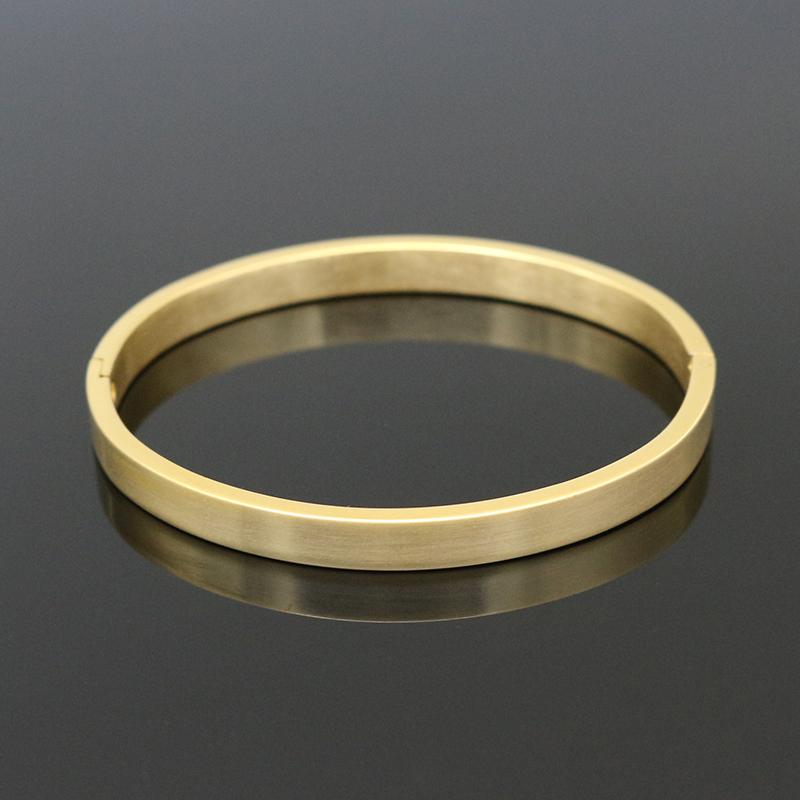 

Bangle Top Quality Men Smooth Matte Stainless Steel Round Bangles Bracelets For Women Love Wedding Jewelry
