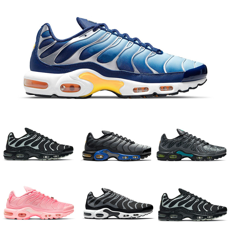 

2021 Tn Plus Running Shoes Triple Black White Hyper Blue True Green Kaomoji Volt Glow Sunset Top quality Men Women Voitage Purple Fresh Pers