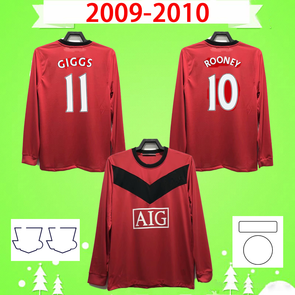 

Manchester long sleeve full MAN UTD RETRO 2009 2010 soccer jerseys vintage OWEN 09 10 football shirts RONALDO ROONEY GIGGS home red SCHOLES BERBATOV NANI RAFAEL VIDIC, 09/10 league long sleeve