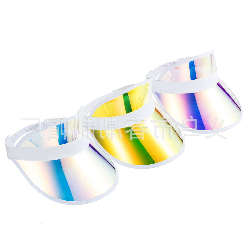 

Sun hat for children Summer colorful film PVC sunshade empty top hat factory, Yellow