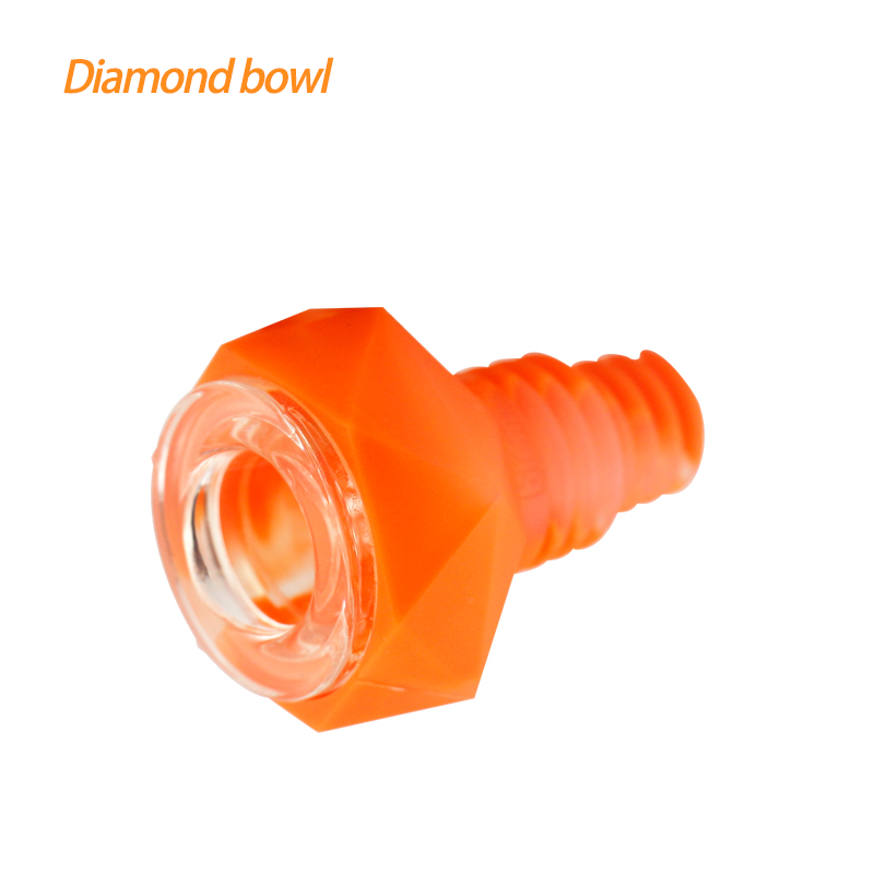 

Waxmaid retail Diamond shaped mini silicone glass bowl for smoking water bongs suits 14mm 18mm joints six mixed colors ship from CA warehouse