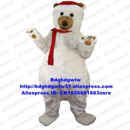 

Mascot Costumes Christmas White Sea Bear Polar Bear Mascot Costume Adult Cartoon Character Publicity Campaign Performing Arts zx648, Default color