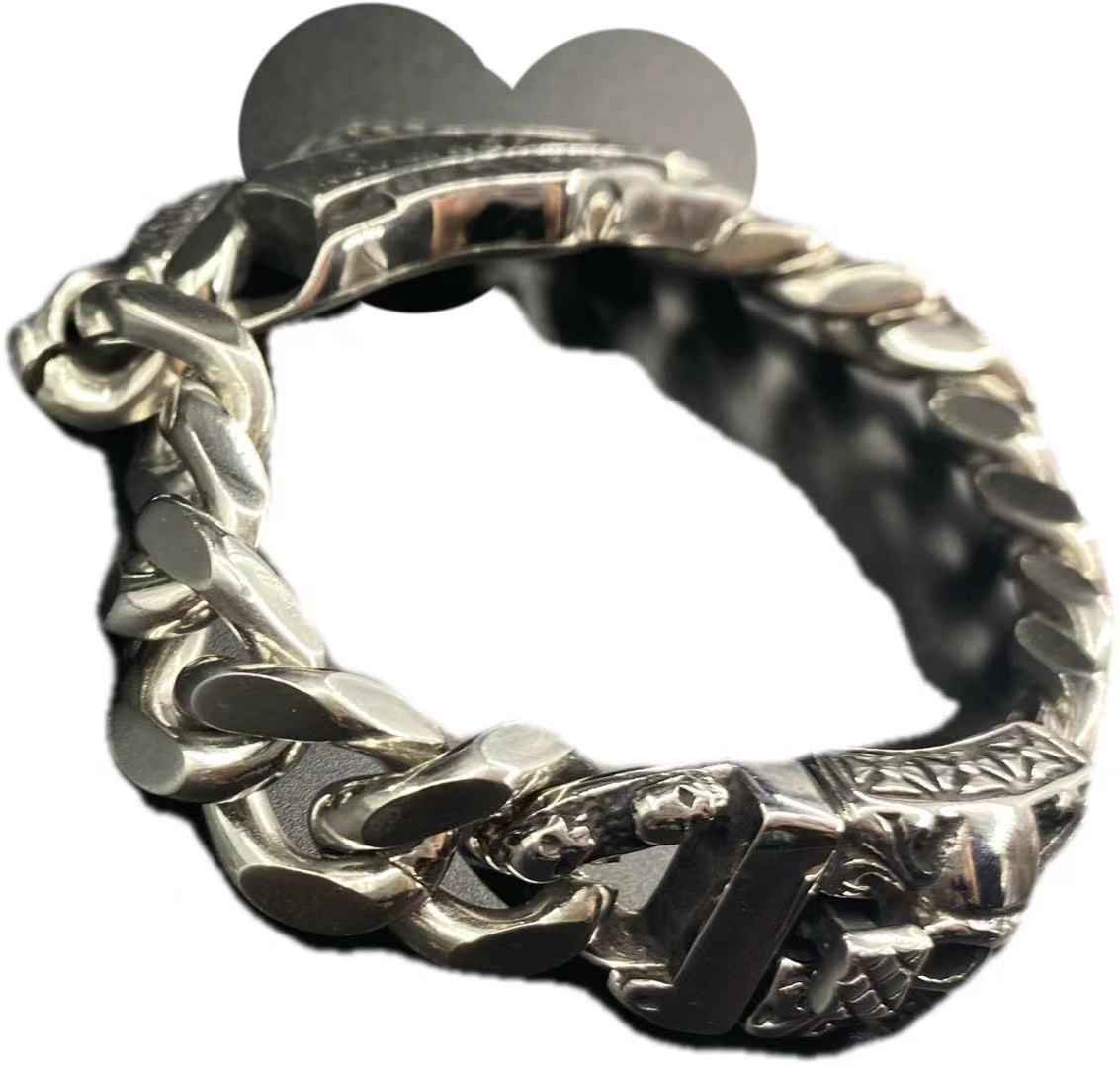 

Stainless Steel Biker Harley Bracelet Hip Hop Jewelry, Golden;silver