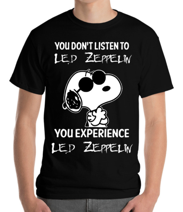 

R1 Little Dog You Don't Listen To Led Zeppelin Experience Music Rock BlackTshirt, White;black