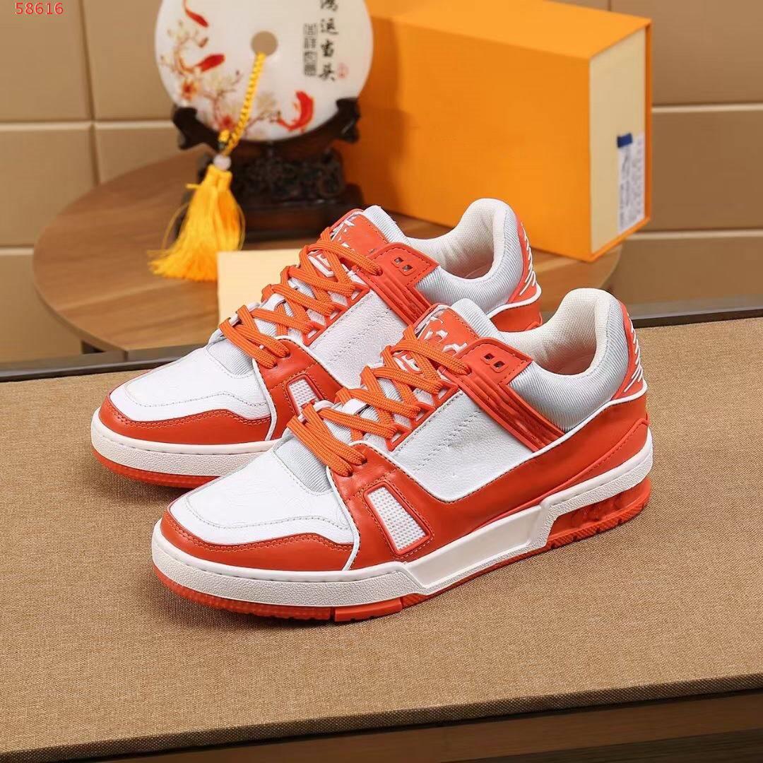 

fashion Brown Orange cowboy multicolor Trainers Flowers Shoes 2021 Tops Genuine Leather Chaussures Black Casual men Sneakers Wholesale size3, #4