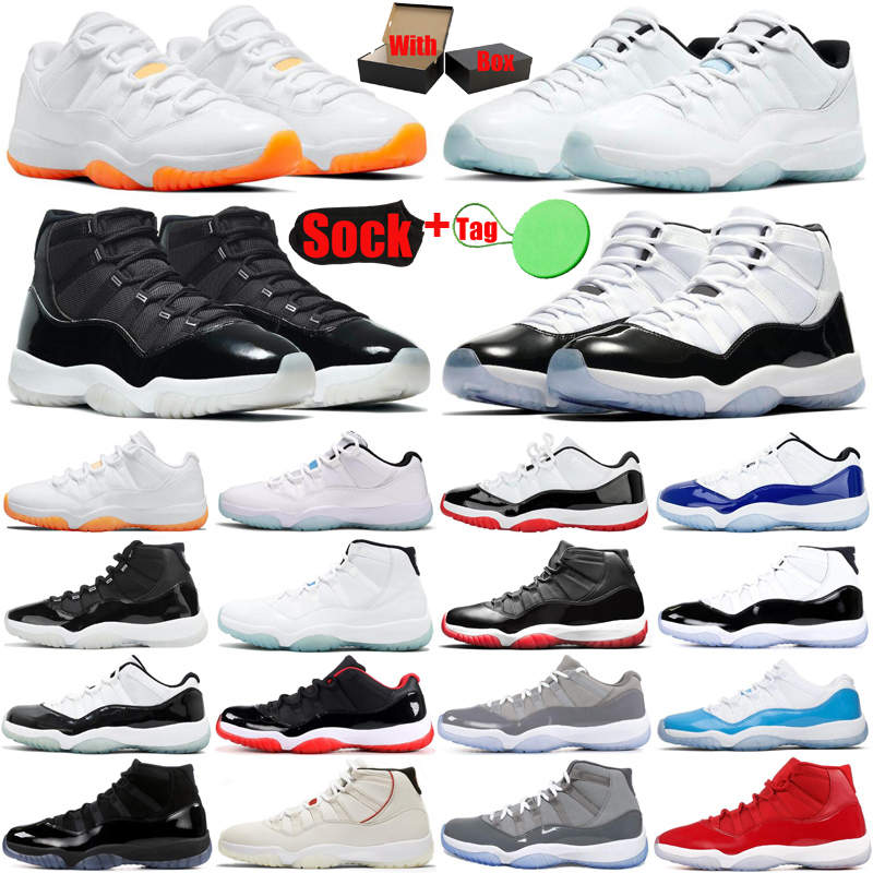 

With Box&Sock&Tag air jordan retro 11 11s mens womens basketball shoes jumpman Bright Citrus Legend Blue Low Jubilee Bred Cool Grey men trainers sports sneakers, #3 jubilee