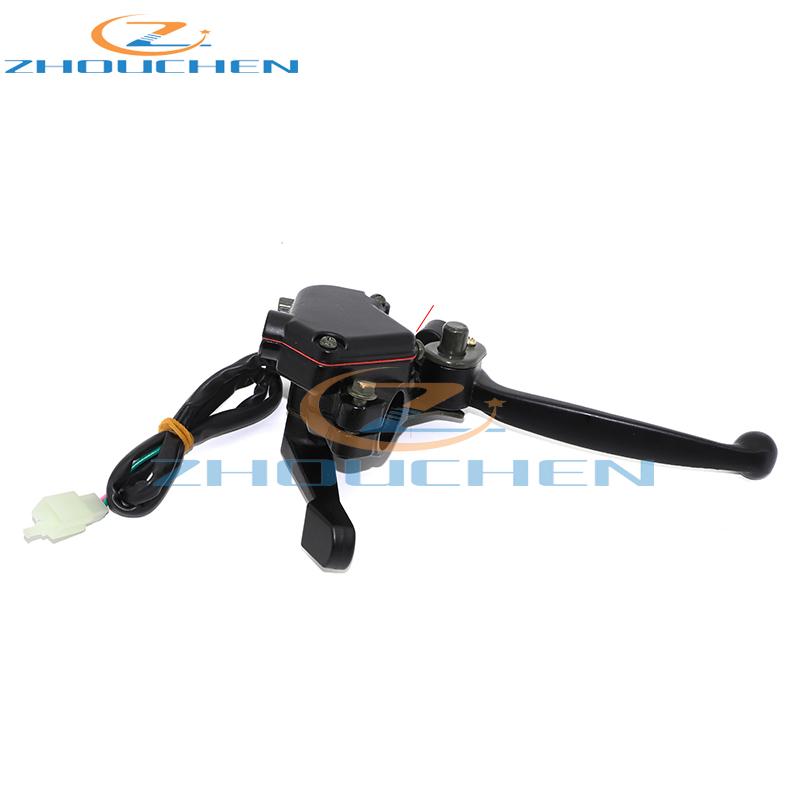 

Motorcycle Brakes Thumb Throttle Accelerator Assembly Handle Brake Lever For 50cc 70cc 90cc 110cc 125cc 150cc 250cc Chinese ATV Quad 4 Wheel