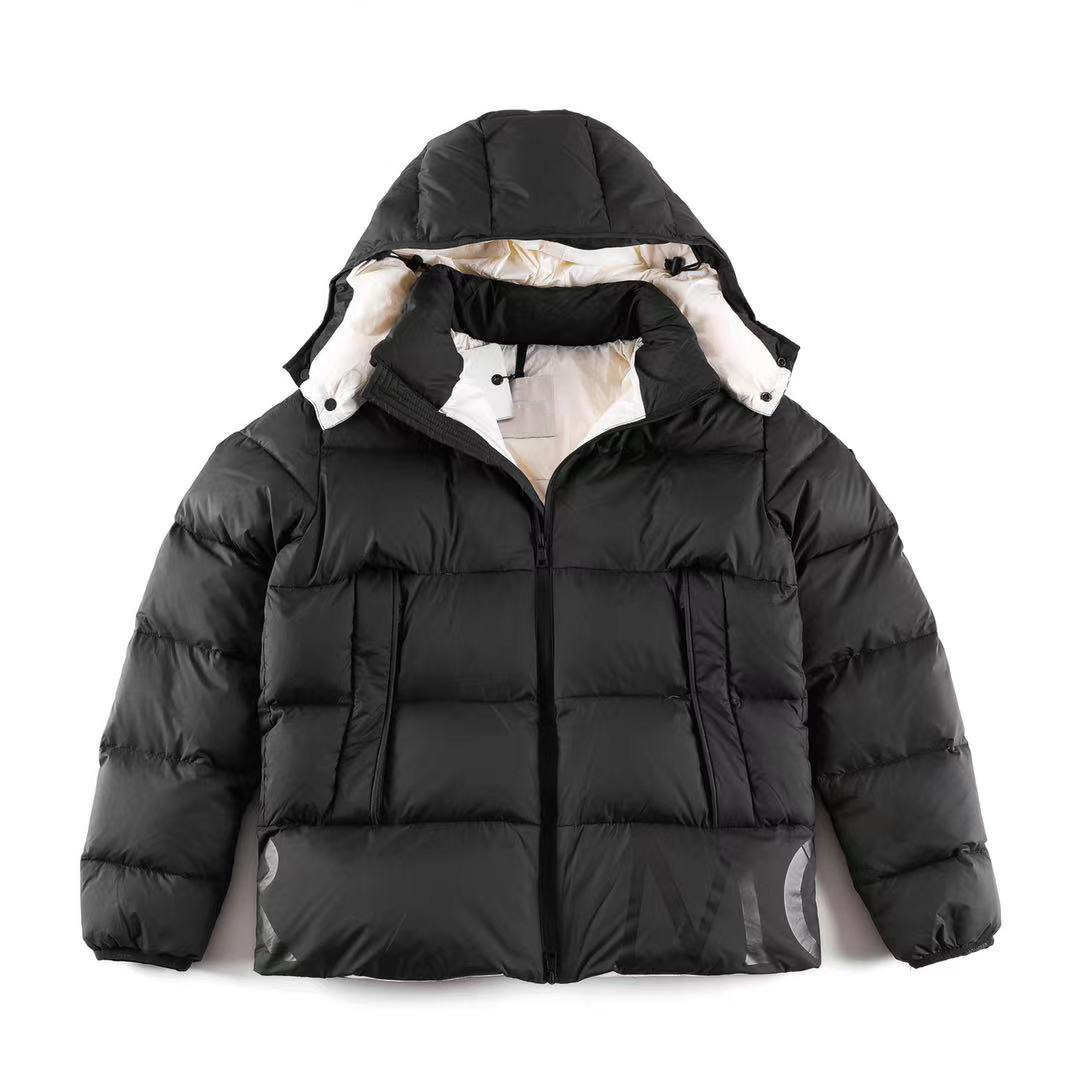 

men down jacket French brand hooded detachable style fashion good quality winter couple jackets for mens and women, Extra shipping