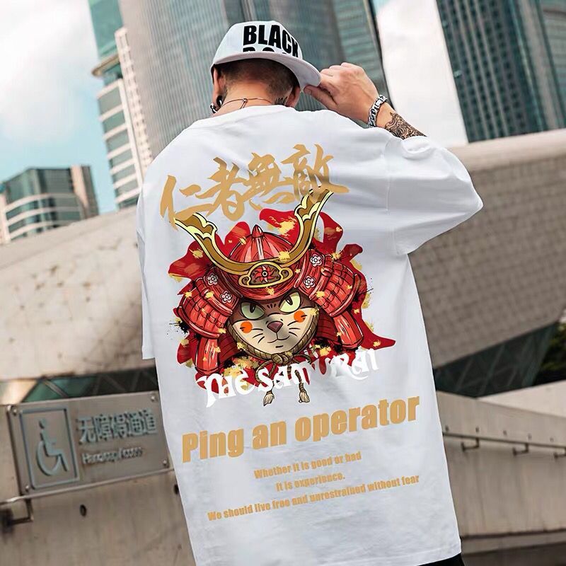 

Benevolent Invincible Printing Men's Hip Hop T-shirt High-quality Comfortable Breathable Fashion Street Daily Travel Home Party, White